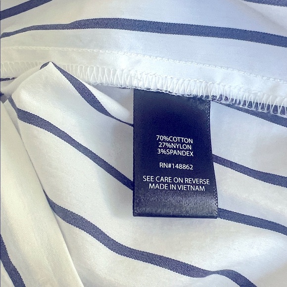 Torrid White and Navy blue Striped Shirt ๐ - Picture 6 of 7